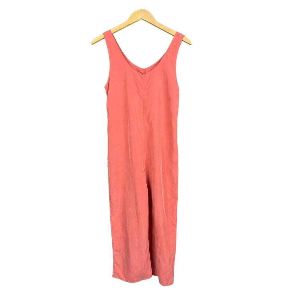 Asos Design Sleeveless Jumpsuit Boilersuit Rust Orange size 4 NWT